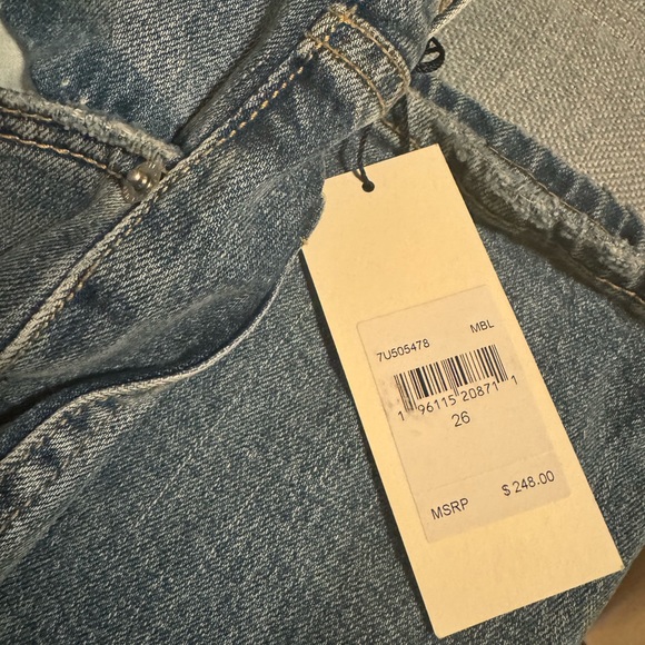 7 For All Mankind BEAUTY DENIM MEGA FLARE IN MARIBEL High-rise Blue Jeans 26 - Picture 10 of 10